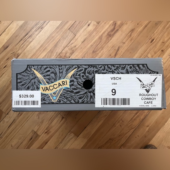 Vaccari Wyatt Brown Roughout Cowboy Boots 9D - Picture 7 of 7